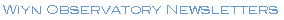 WIYN Observatory Newsletters